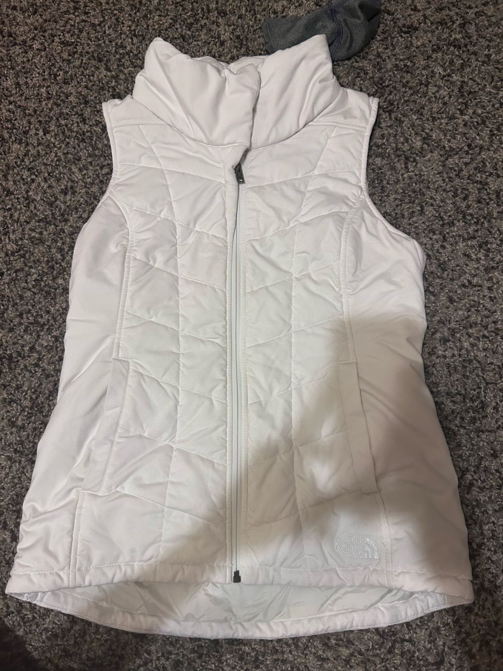The North Face White Quilted Vest